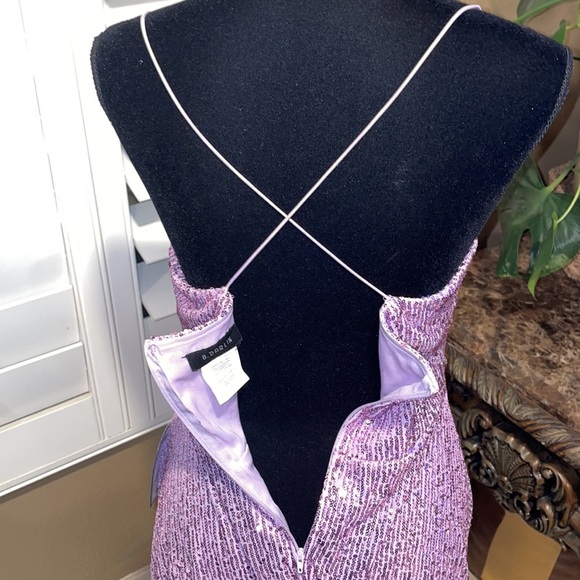 Purple Beaded Dress NWT B Darlin - Picture 3 of 5